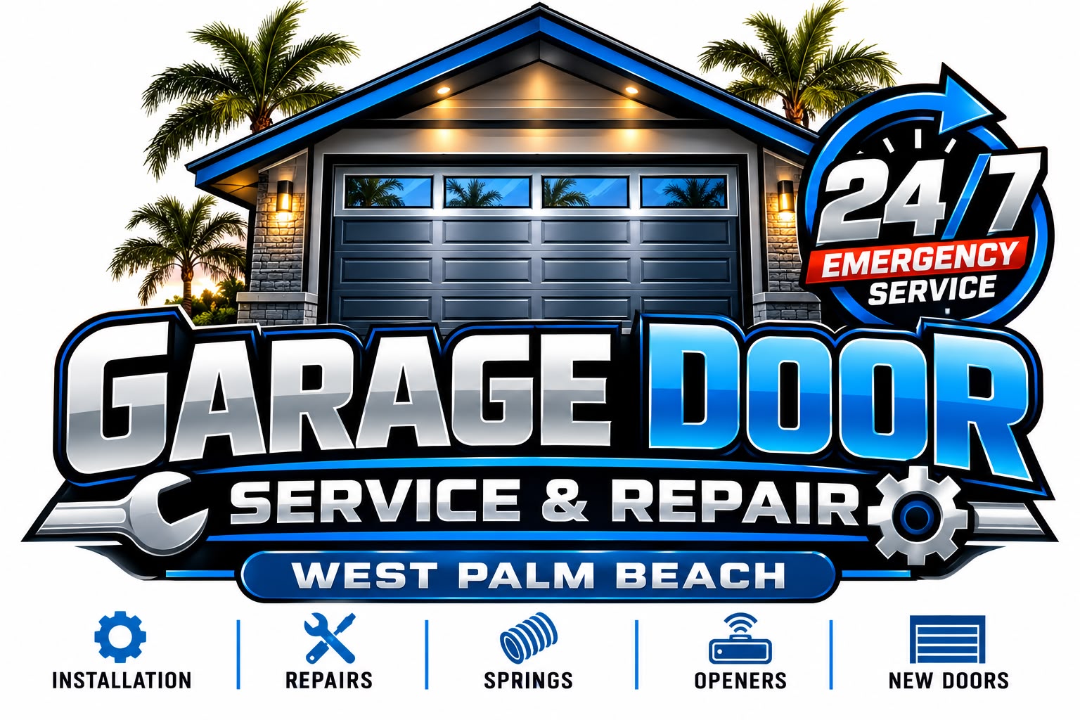 Palm Beach Garage Door Service & Repair – installation, repairs, springs, openers and new doors